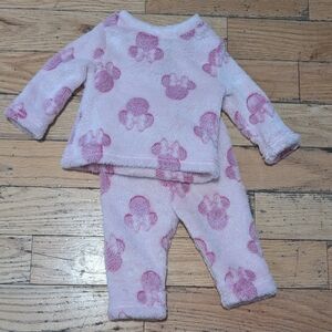 EUC Disney Minnie Mouse Comfy Set 0-3 Months *N14